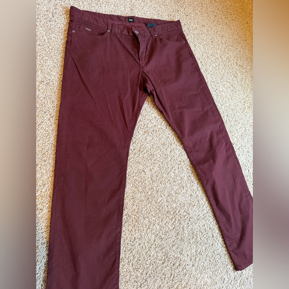 Hugo Boss Men's Burgundy Pants